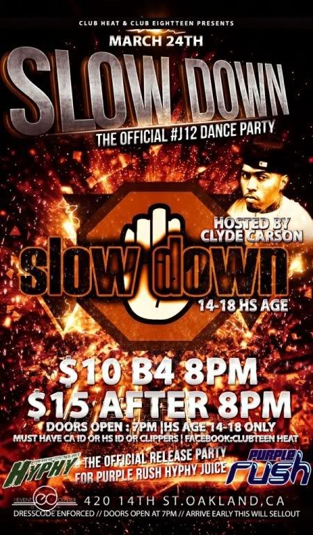 March 24th | Slow Down | The Official #J12 Dance Party