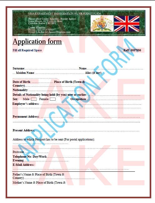 uk application form visa the