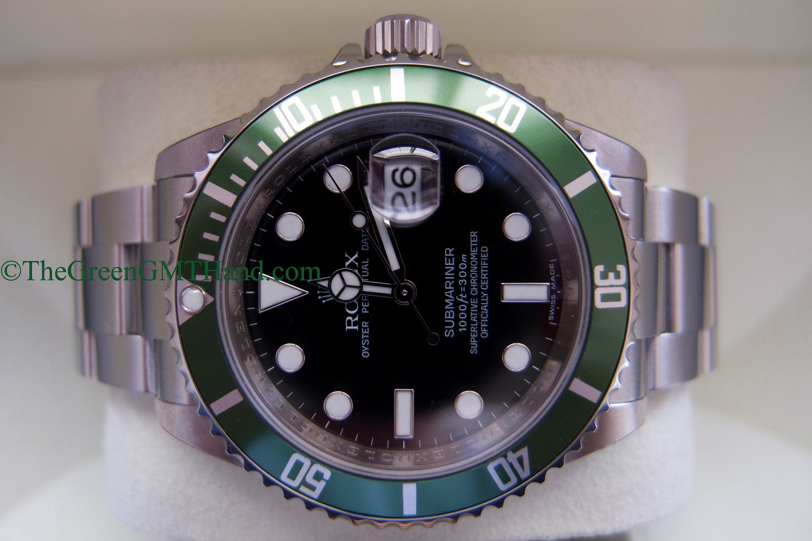 Rolex For Sale-Brand New Old Stock NOS Rolex 16610LV 50th Anniversary Green Submariner M Serial M8-Rolex Watches For Sale Online