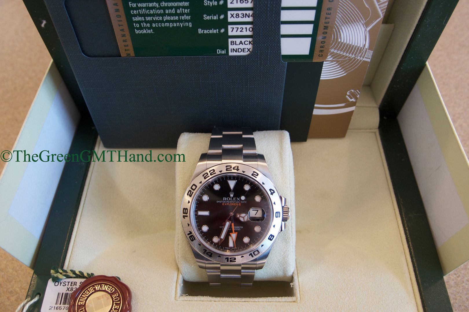 Rolex For Sale-Rolex 216570 Explorer II 42mm Orange Hand Black Dial Random Serial Preowned X8