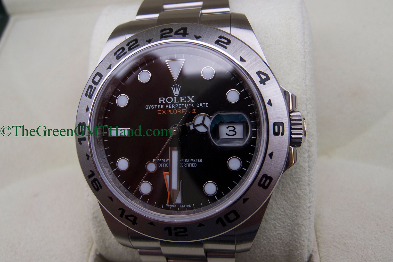 Rolex For Sale-Rolex 216570 Explorer II 42mm Black Dial Orange Hand G Serial Preowned-Rolex Watches For Sale Online