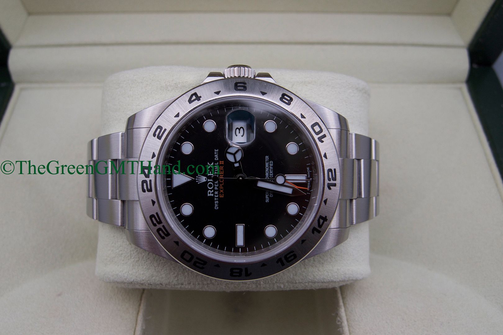 Rolex For Sale-Rolex 216570 Explorer II 42mm Black Dial Orange Hand G Serial Preowned-Rolex Watches For Sale Online