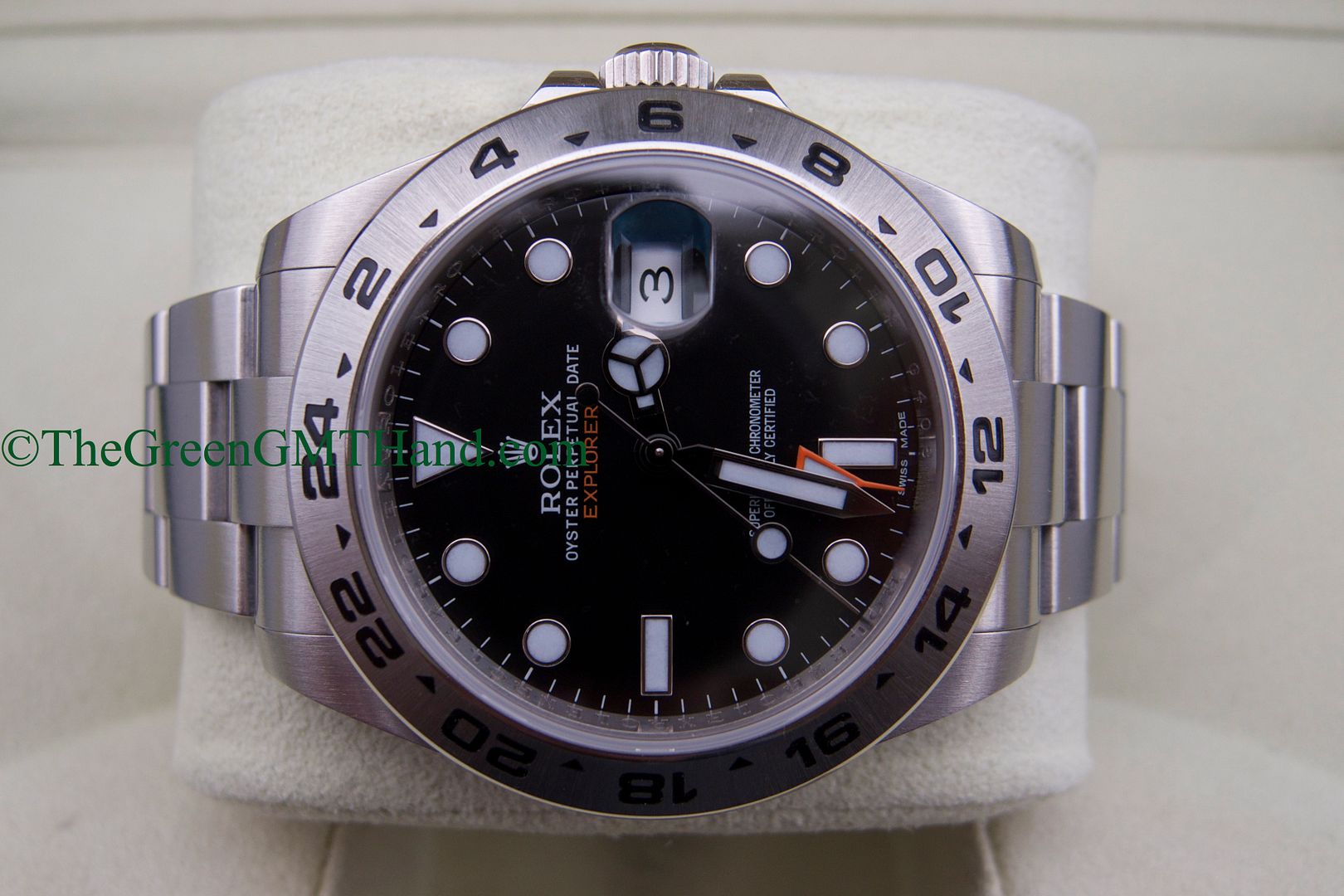 Rolex For Sale-Rolex 216570 Explorer II 42mm Black Dial Orange Hand G Serial Preowned-Rolex Watches For Sale Online