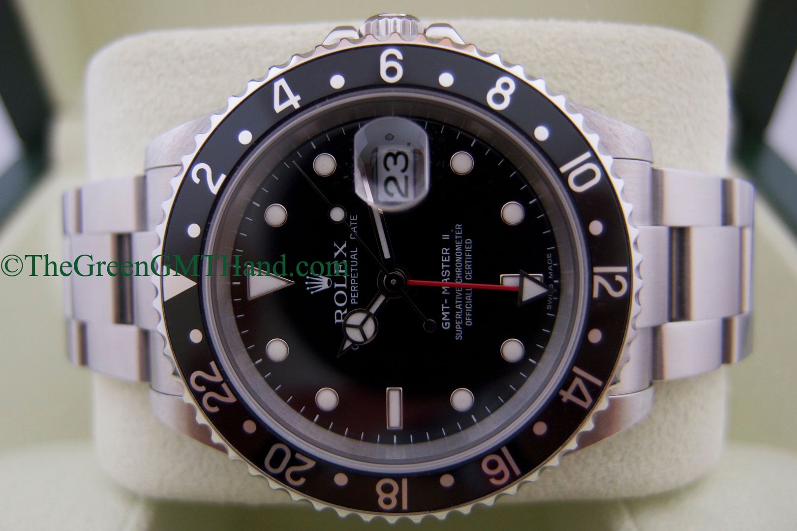 Rolex For Sale-Used Rolex 16710 GMT Master II Black Bezel Stick Dial 3185 Movement D Serial Preowned-Rolex Watches For Sale Online