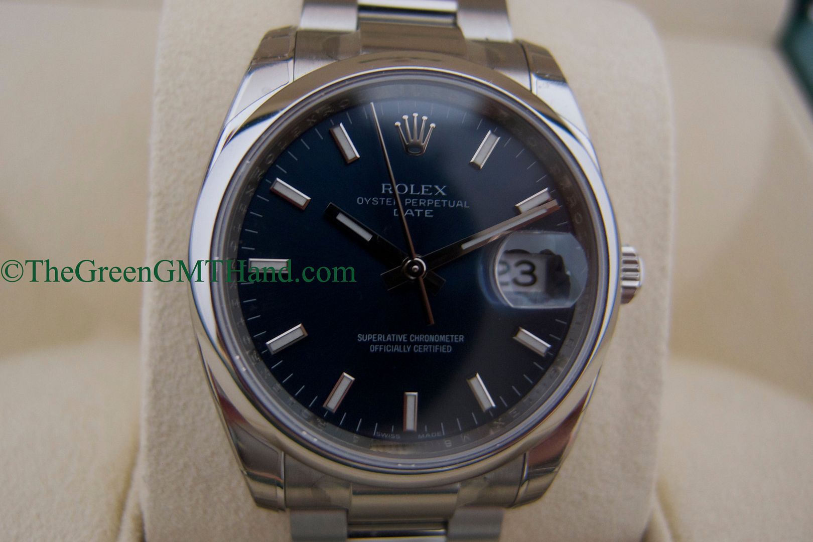 photo Rolex For Sale-NIB Brand New Unworn Rolex 115200 Date 34mm Blue Stick Dial M Serial Never Worn-Rolex Watches For Sale Online