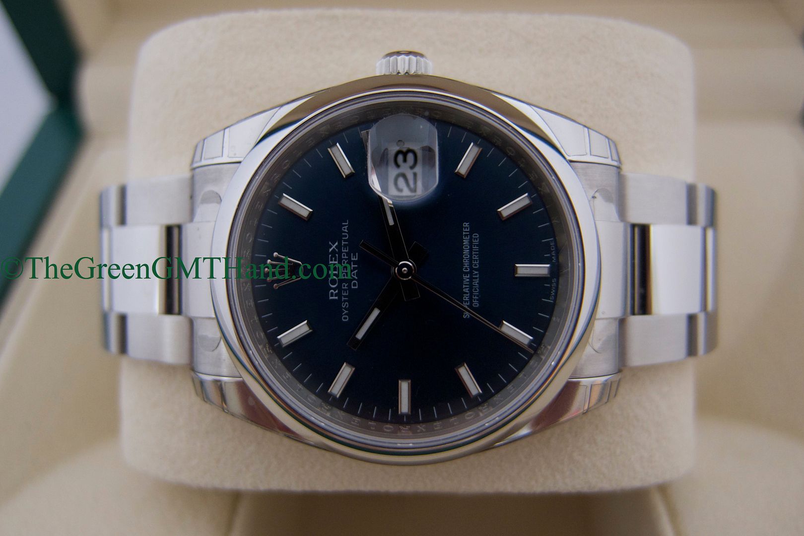 photo Rolex For Sale-NIB Brand New Unworn Rolex 115200 Date 34mm Blue Stick Dial M Serial Never Worn-Rolex Watches For Sale Online
