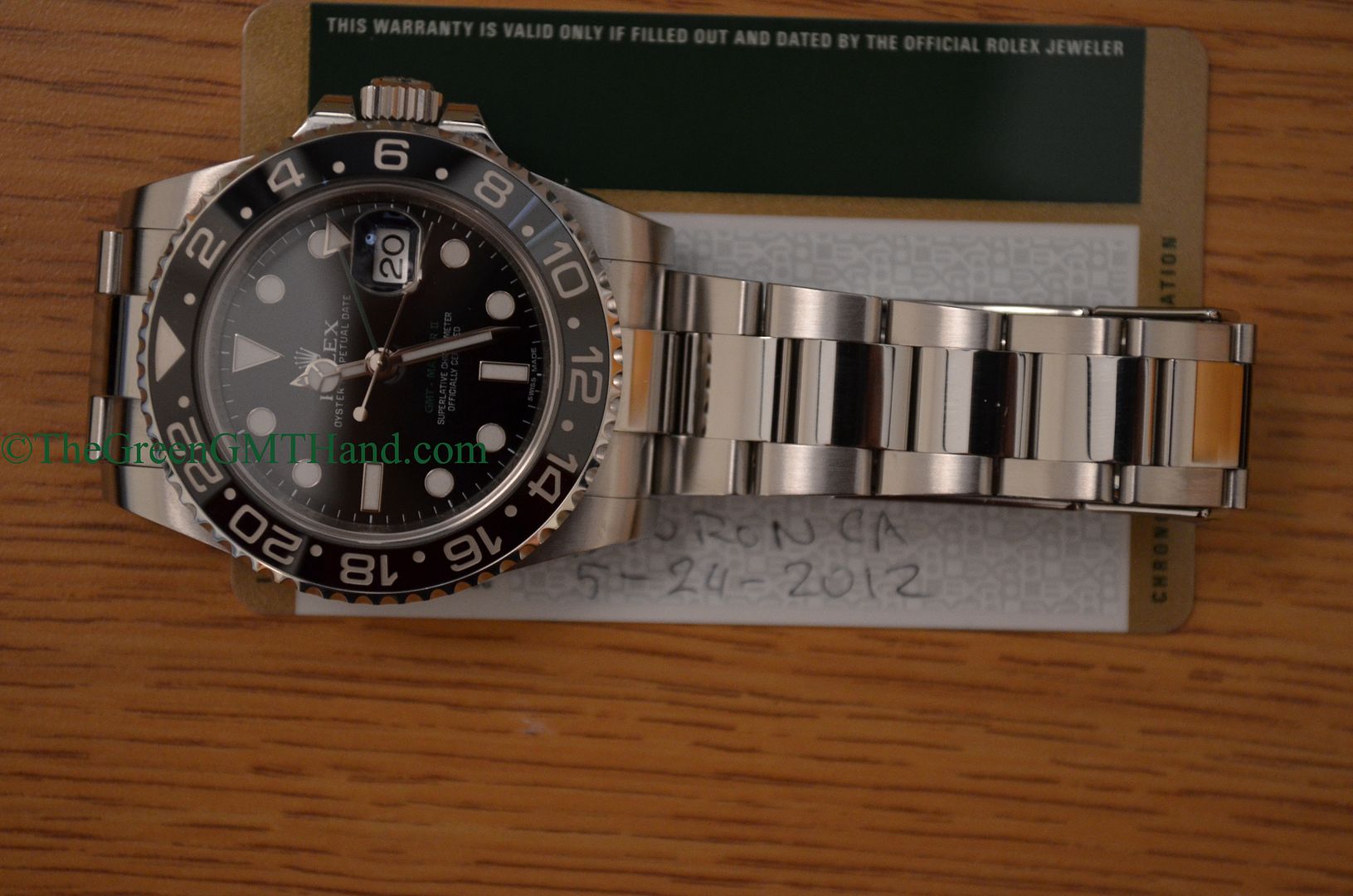 Rolex For Sale-Rolex 116710 GMT Master II Ceramic Bezel Green GMT Hand Random Serial Preowned-Rolex Watches For Sale Online