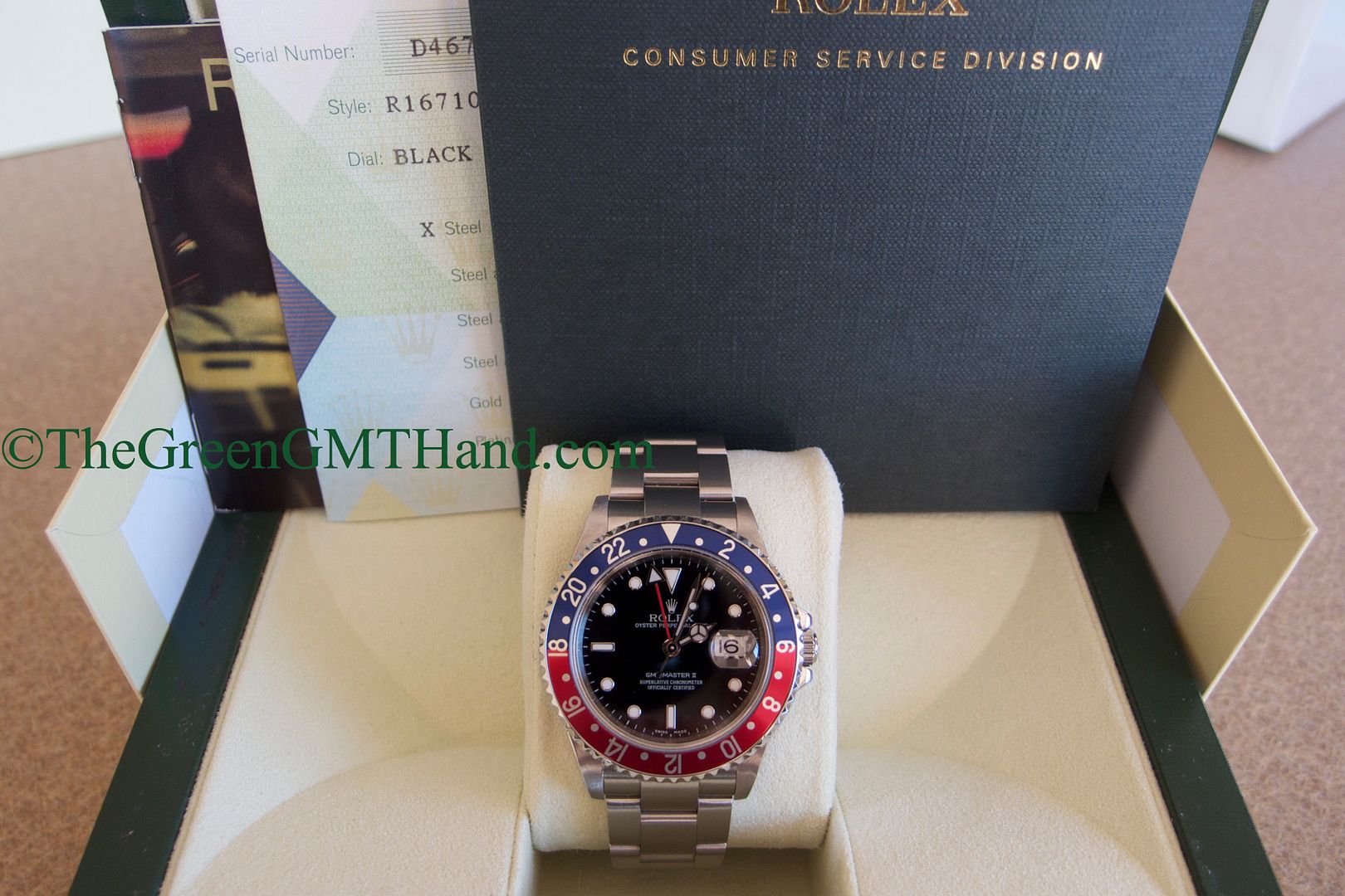 Rolex For Sale-Rolex 16710 GMT Master II Pepsi Bezel 3185 Movement Oyster Bracelet D Serial Preowned