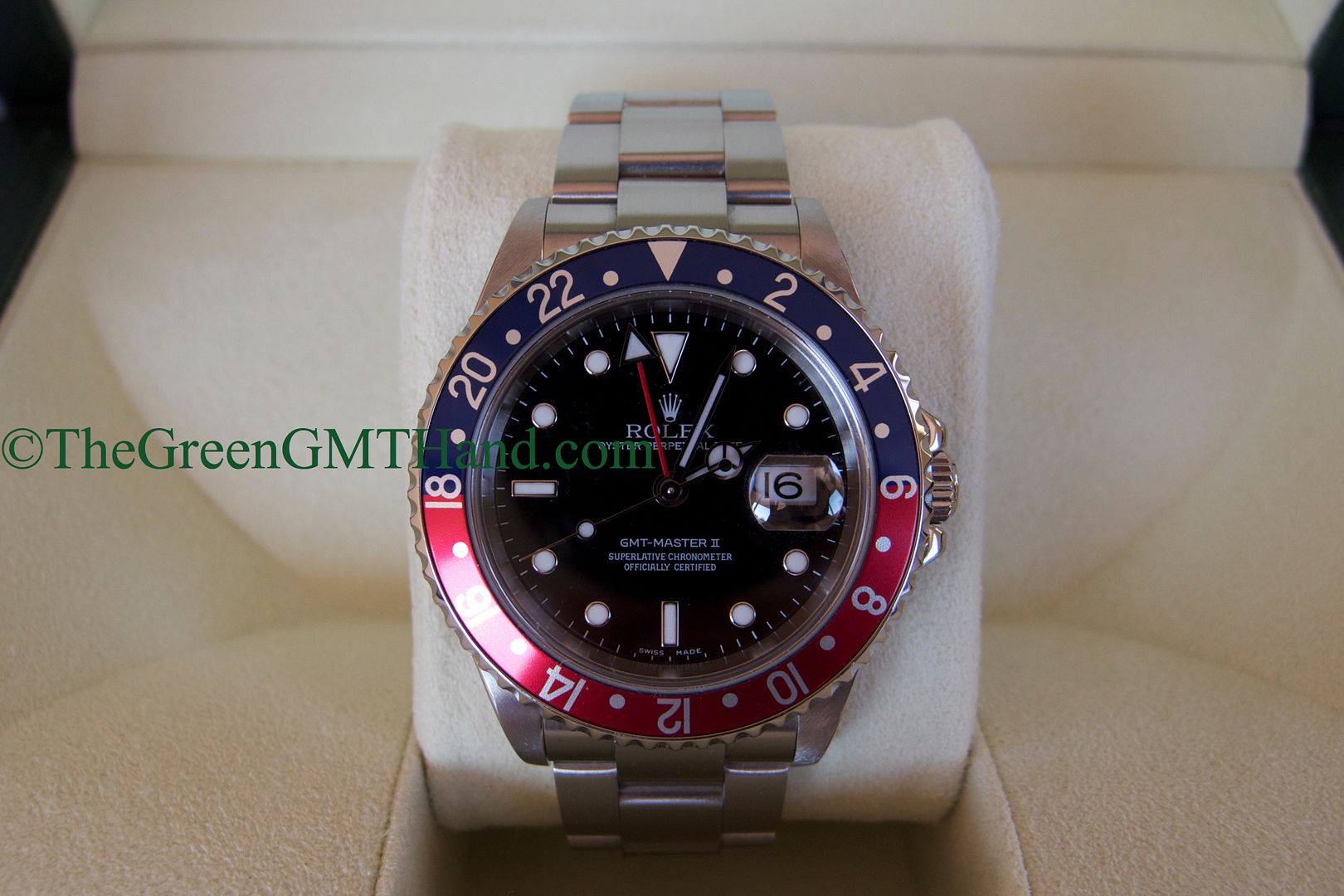 Rolex For Sale-Rolex 16710 GMT Master II Pepsi Bezel 3185 Movement Oyster Bracelet D Serial Preowned
