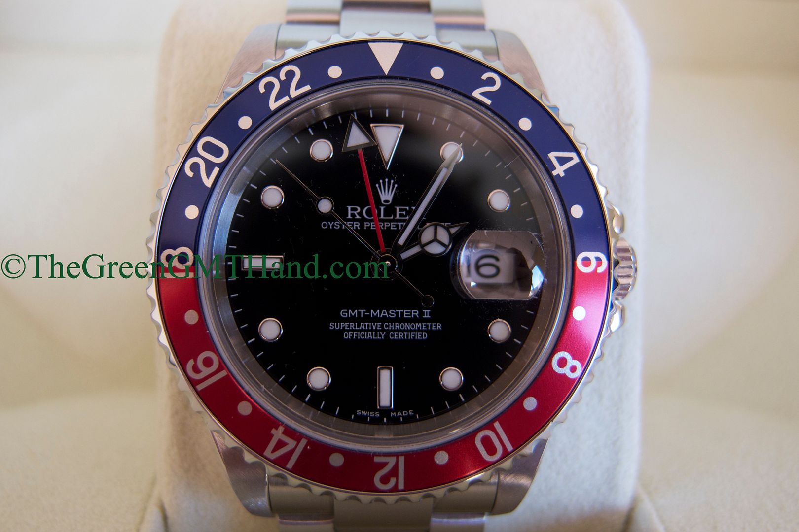 Rolex For Sale-Rolex 16710 GMT Master II Pepsi Bezel 3185 Movement Oyster Bracelet D Serial Preowned