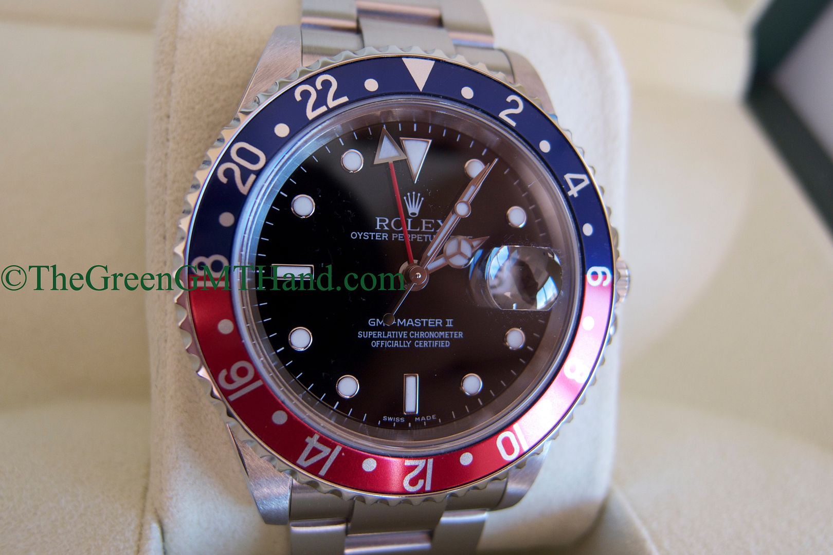 Rolex For Sale-Rolex 16710 GMT Master II Pepsi Bezel 3185 Movement Oyster Bracelet D Serial Preowned
