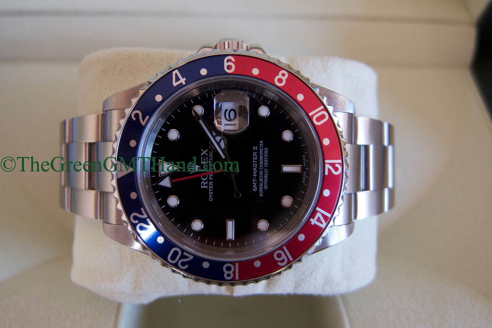Rolex For Sale-Rolex 16710 GMT Master II Pepsi Bezel 3185 Movement Oyster Bracelet D Serial Preowned