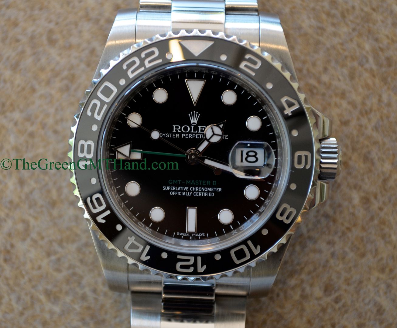 Rolex For Sale-Rolex 116710 GMT Master II Ceramic Bezel Green GMT Hand 3186 Movement V Serial Preowned