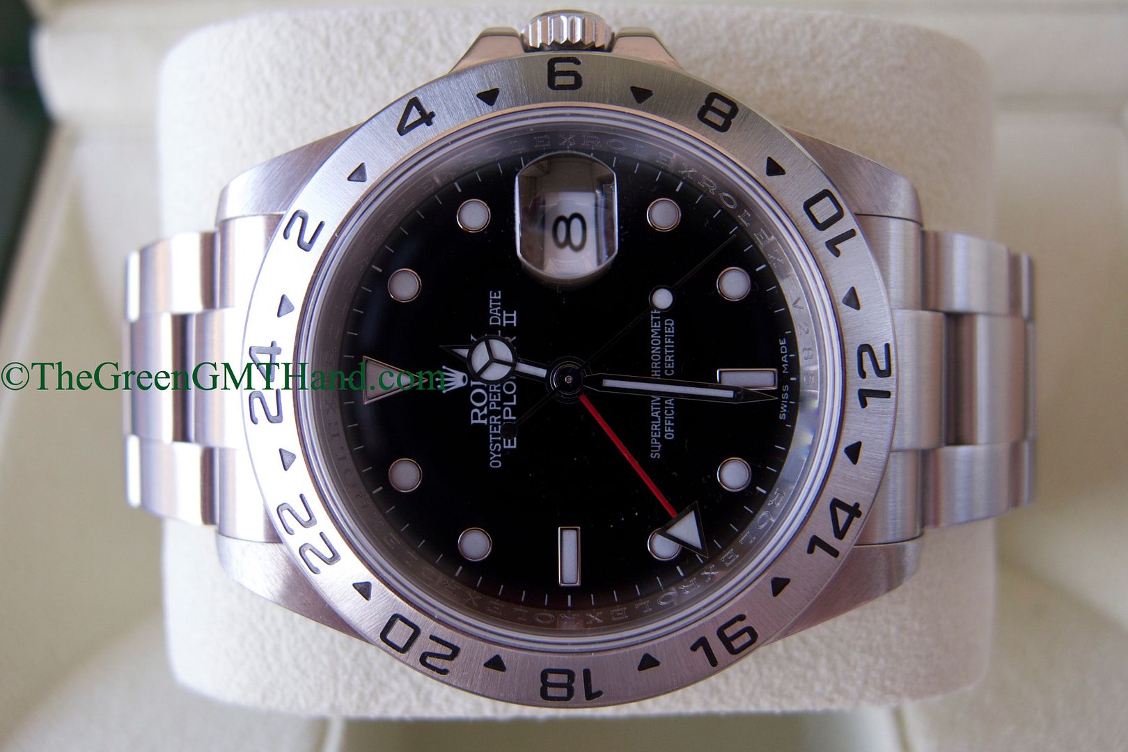 Rolex For Sale-Rolex 16570 Explorer II Black Dial 40mm 3186 Movement V Serial Preowned-Rolex Watches For Sale Online