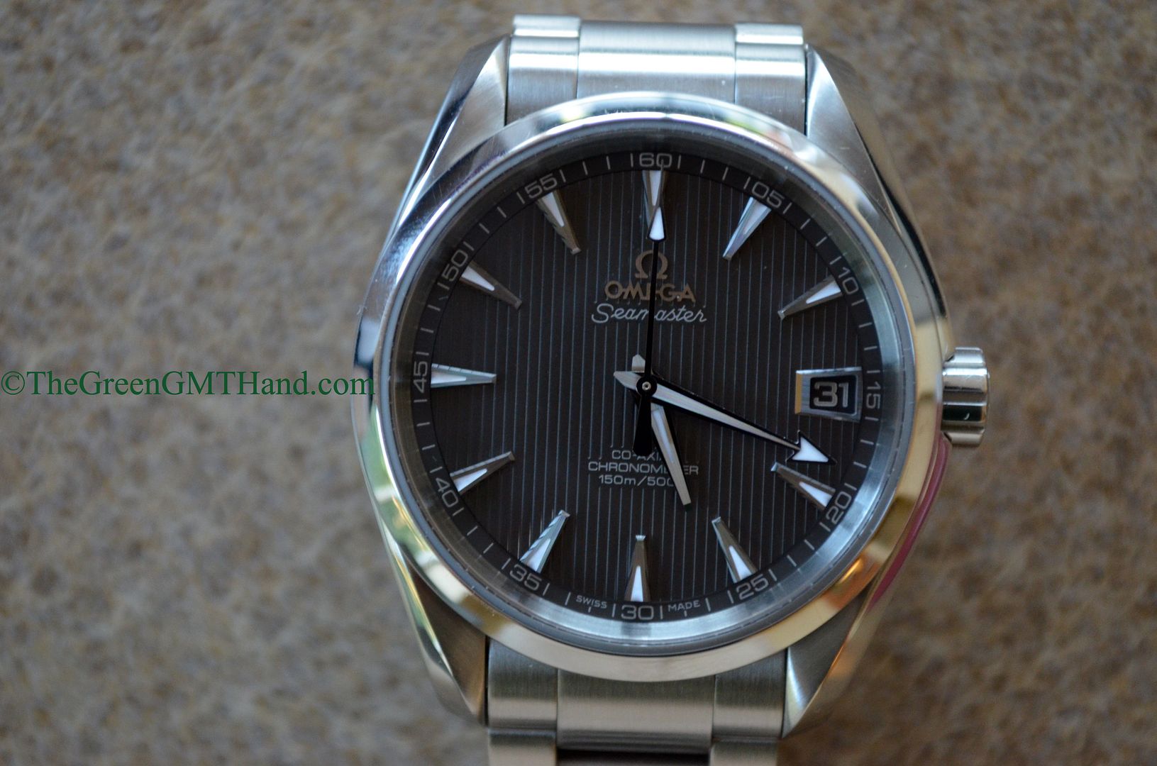 Omega For Sale-Omega 231.10.39.21.06.001 Seamaster Aqua Terra 38.5mm Caliber 8500 Movement Grey Dial Preowned-Omega Watches For Sale Online