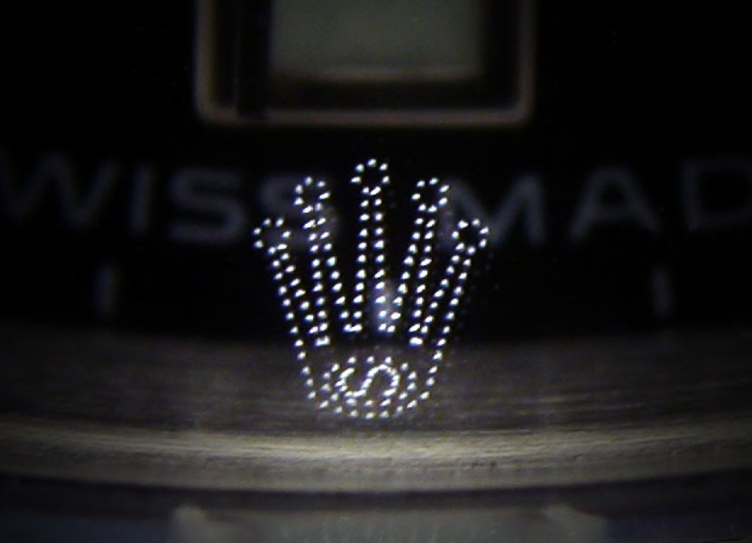  Picture of Rolex Service Crystal With S Engraved in Laser Etched Crown