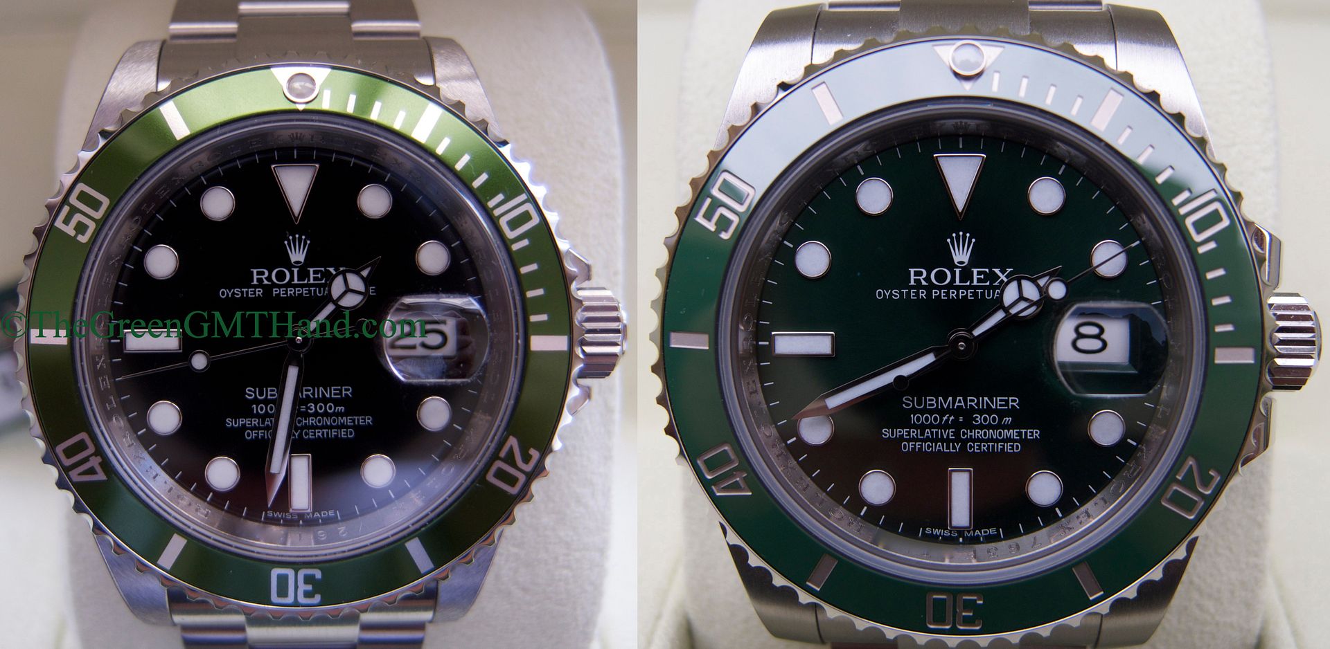 Rolex 16610LV Maxi Dial vs. Rolex 116610LV Green Maxi Dial