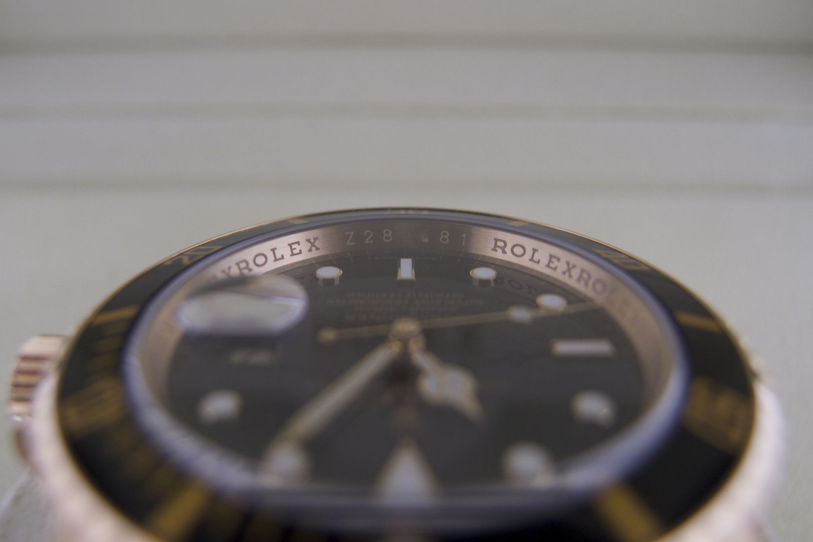 Rolex 16618 18K Gold Submariner with engraved rehault Z serial number