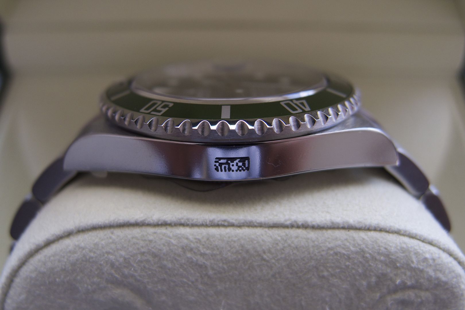New old stock Rolex Submariner with factory stickers with barcode