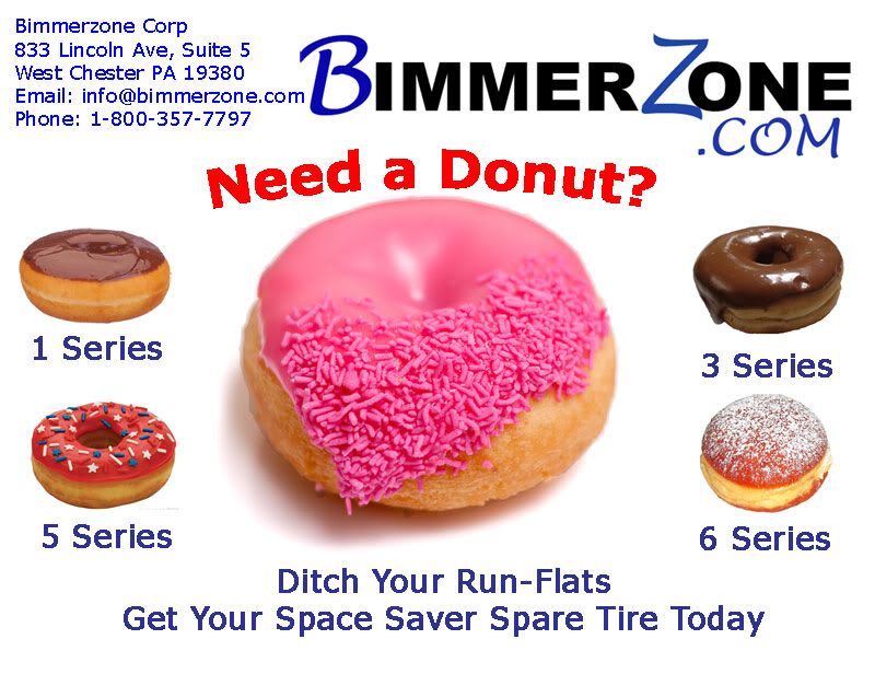 BMW Space Saver Spare Tire E90+ 3 Series , F10 5 Series and more! BimmerFest