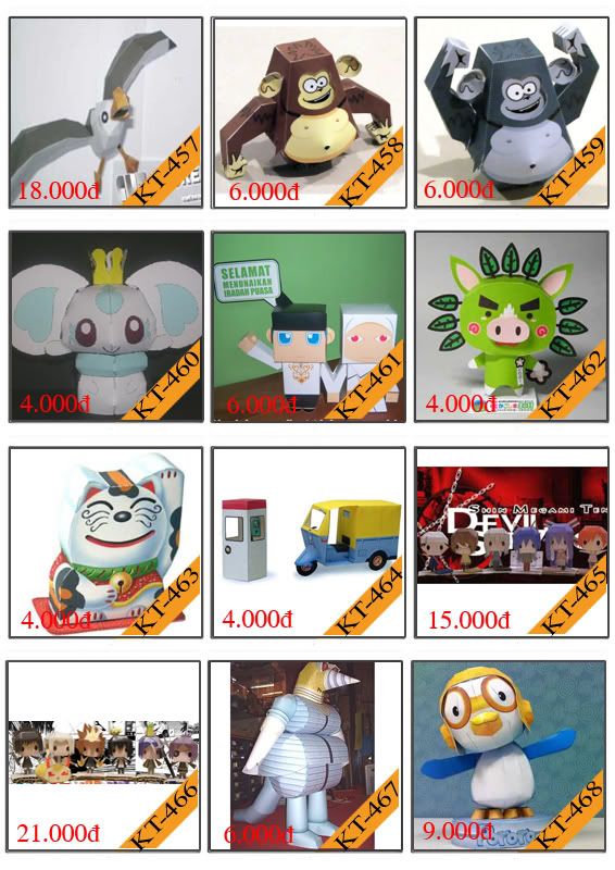 Bán mô hình giấy 3D chưa thành phẩm với 3,000 mẫu. - 38