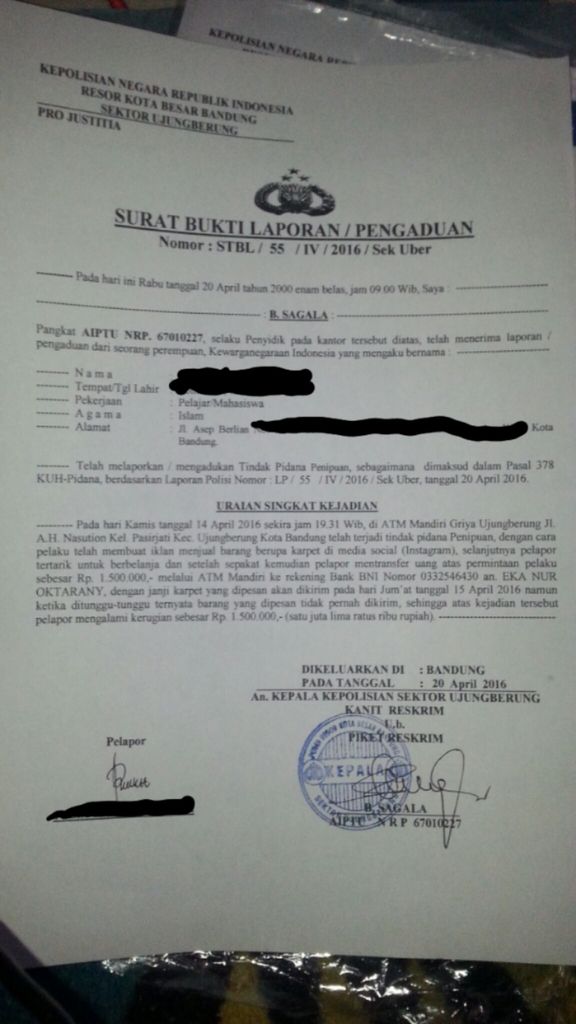 SURAT TERBUKA UNTUK EKA NUR OKTARANY / RANY MUTIA PRIMA 