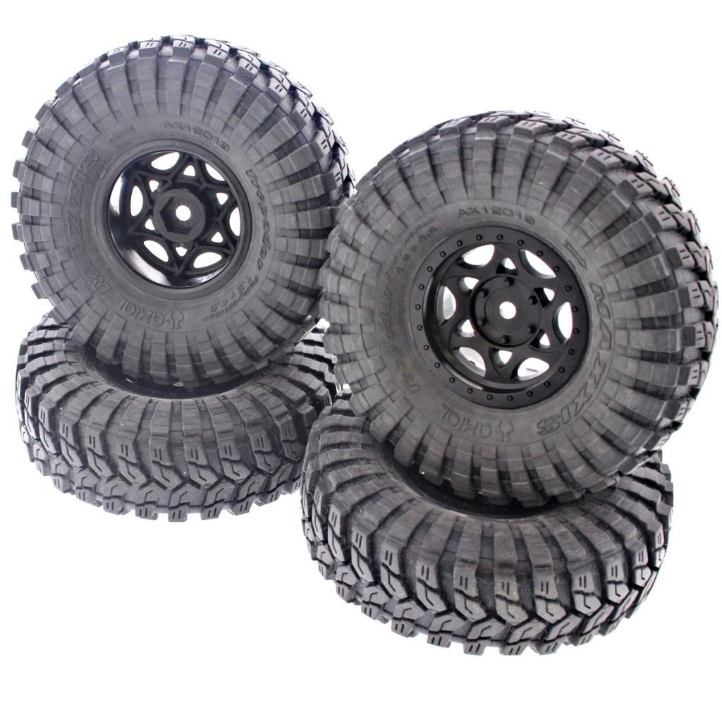Axial 1/10 SCX10 Deadbolt * 4 MAXXIS TREPADOR TIRES & WALKER EVANS 12mm