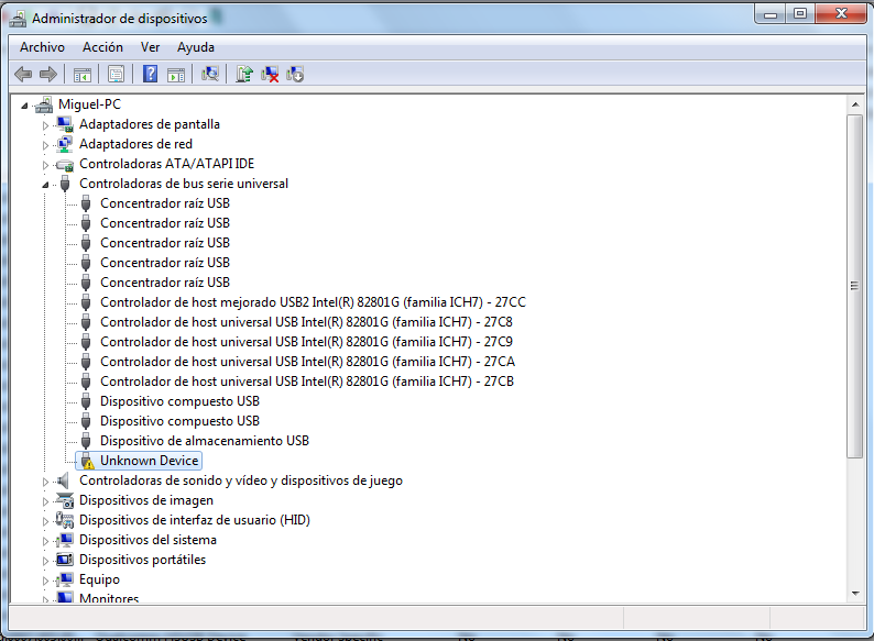 (AYUDA) Pc no reconoce la tablet tittan 7010b