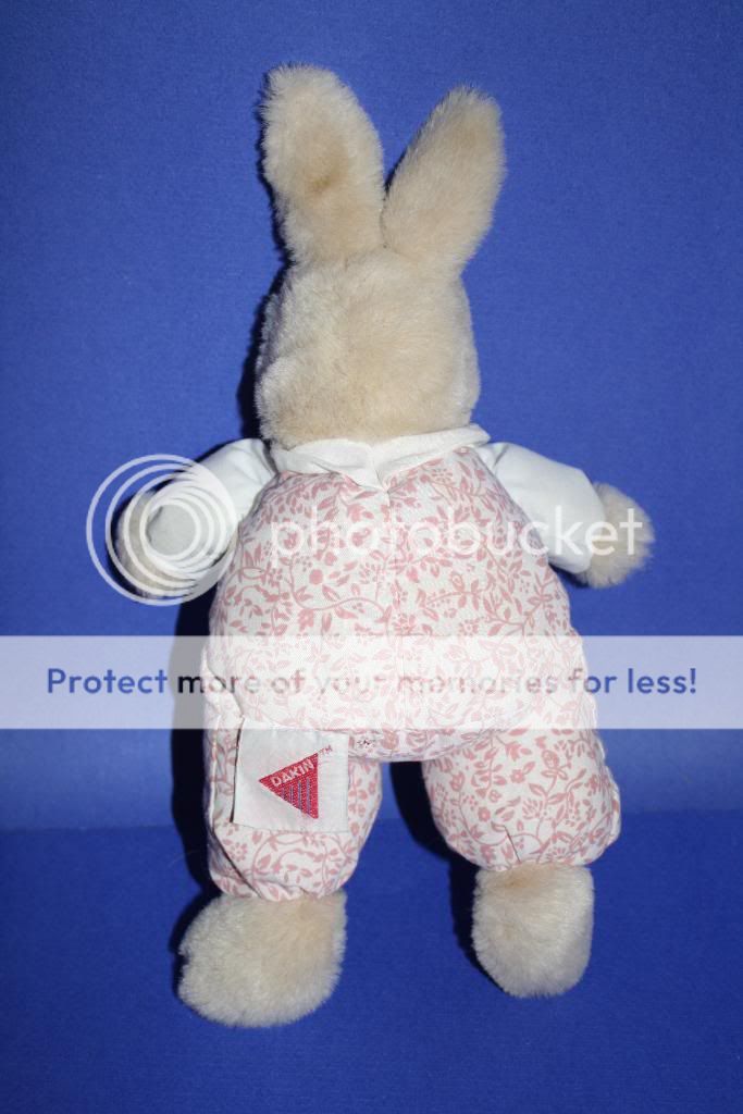 Dakin VTG 1990 Plush BUNNY RABBIT Pink Floral LOVEY 11 Light Brown 