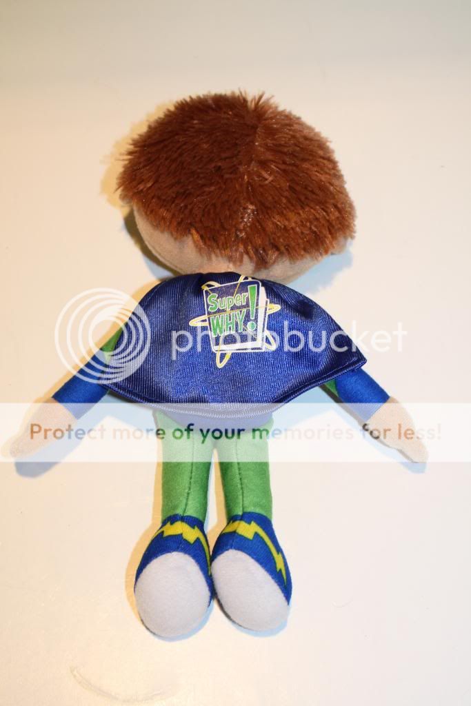 New 8" Super Why Wyatt Plush Doll PBS Kids Series Blue Green Learning Curve