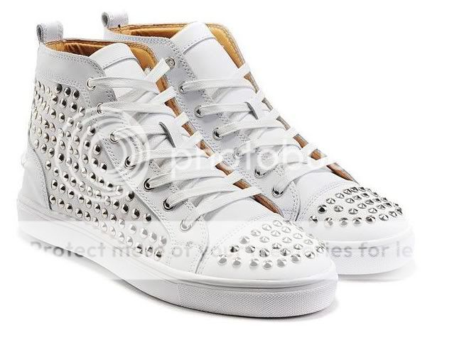 Mens Celebrity Spike Studded Shoes Mid top SneakersUS6.5 9.5 EUR40 43 