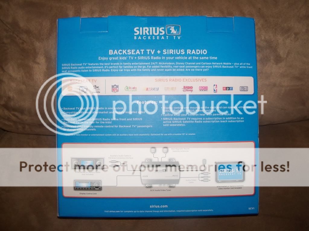 Brand New Sirius Satelite Radio + Sirius Backseat TV  