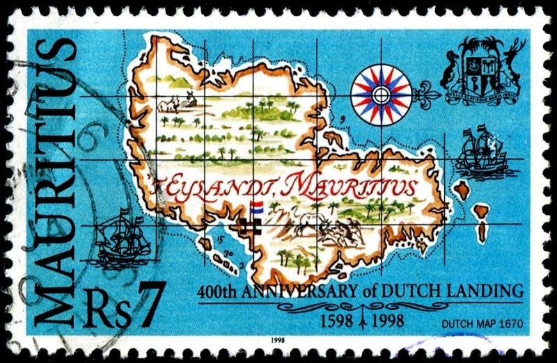 african postal heritage early dutch map of t eylandt mauritius