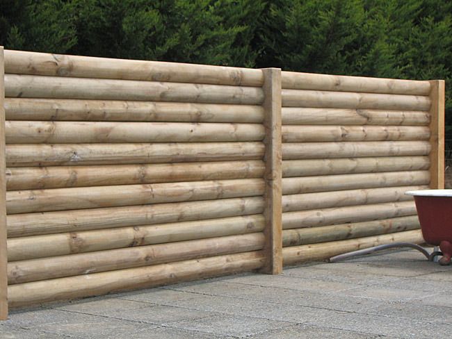 2.4m x 130mm Treated Machined Round Pole Garden Field Fence Wood Post ...