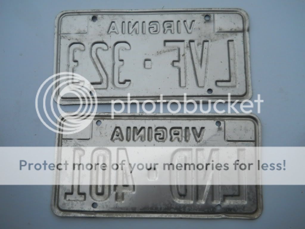 Virginia License Plate Tag VA 1979 1978  