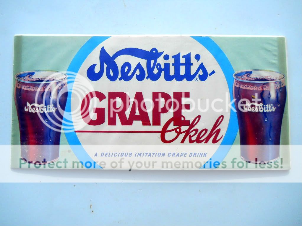 Nesbitts Grape Soda Sign Vintage  