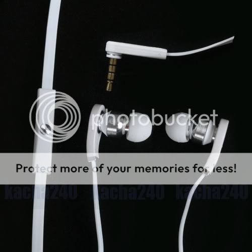 White In Ear Earbud Headphone Earphones Headset with Mic for  MP4 